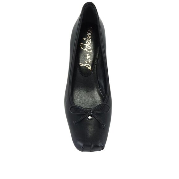 Sam Edelman Rosa Flats in Black Leather 8.5 with Box Womens Low Heels Pumps - Picture 3 of 14